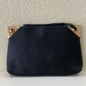 Topshop wristlet/clutch with gold hardware